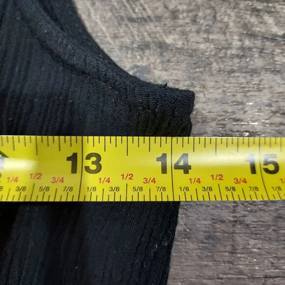 New York&Co Maxi Skirt Black Floral Sleevless Top Crinkle Size S 1990 Vintage - Picture 8 of 16